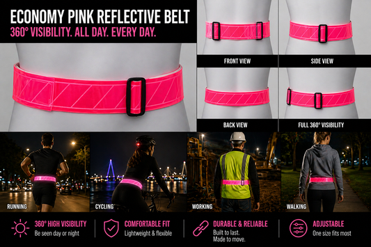 Economy Reflective Belt Pink