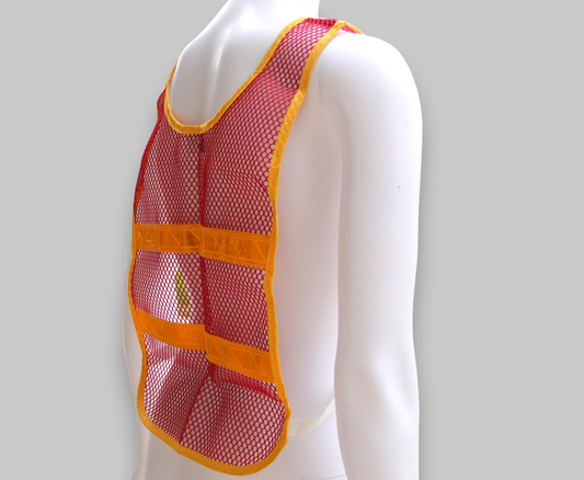 Reflective Standard Safety Vest Red/Gold