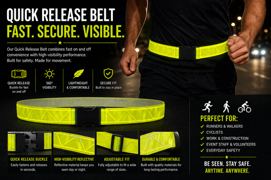 High Visibility Quick Release Reflective Safety Belt