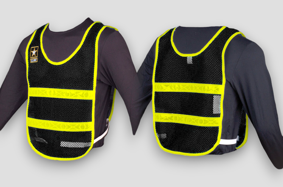 Reflective Standard Safety Vest Black/Lime