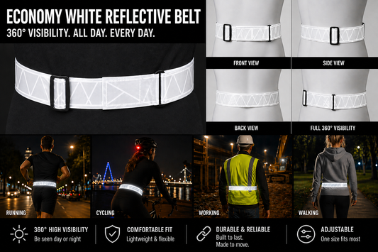 Economy Reflective Belt White