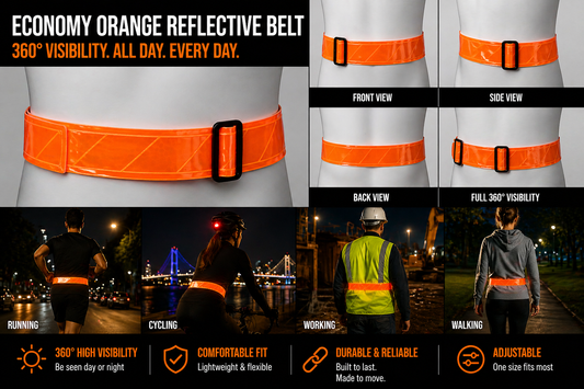 Economy Reflective Belt Orange