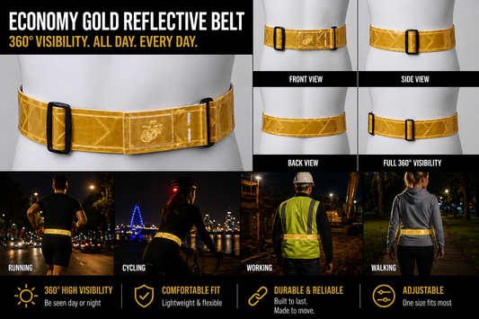 Economy Reflective Belt Gold