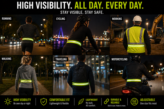 Reflective Elastic Belt Lime