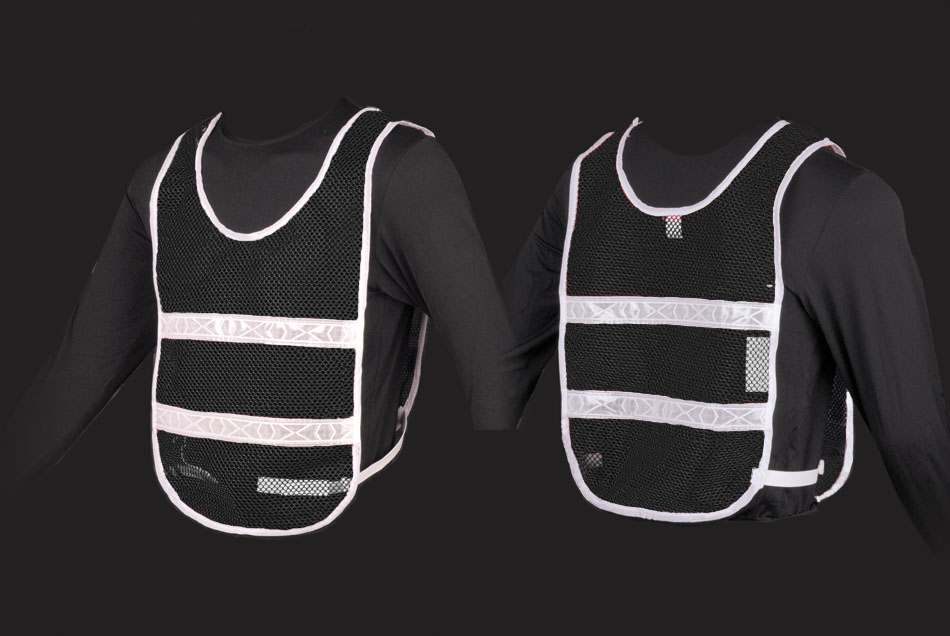 Reflective Standard Safety Vest Black/White (4322)