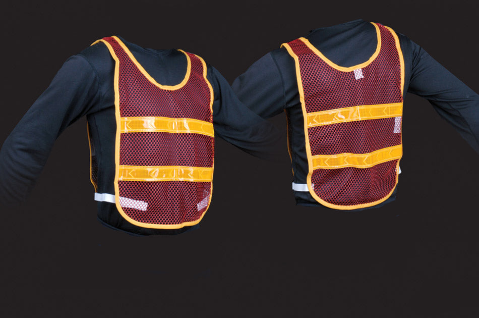 Reflective Standard Safety Vest Red/Gold (4325)
