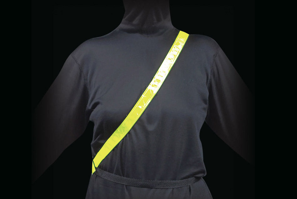 52" Reflective Sash Band Lime (4716A)