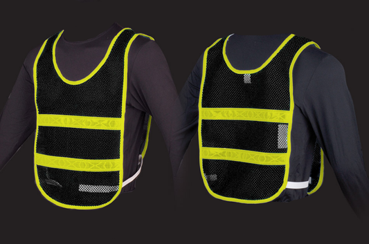 Reflective Standard Safety Vest Black/Lime (4331L)